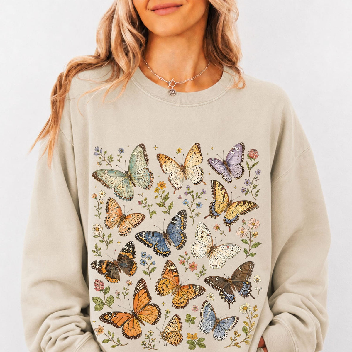 Butterfly Garden Graphic Sweatshirt