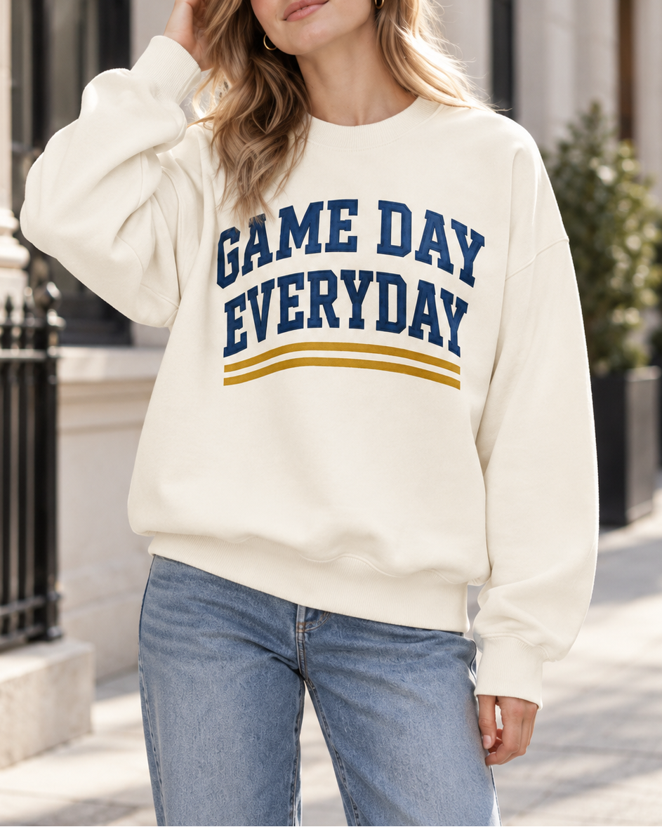 Game Day Everyday Varsity Graphic Oversized Sweatshirt