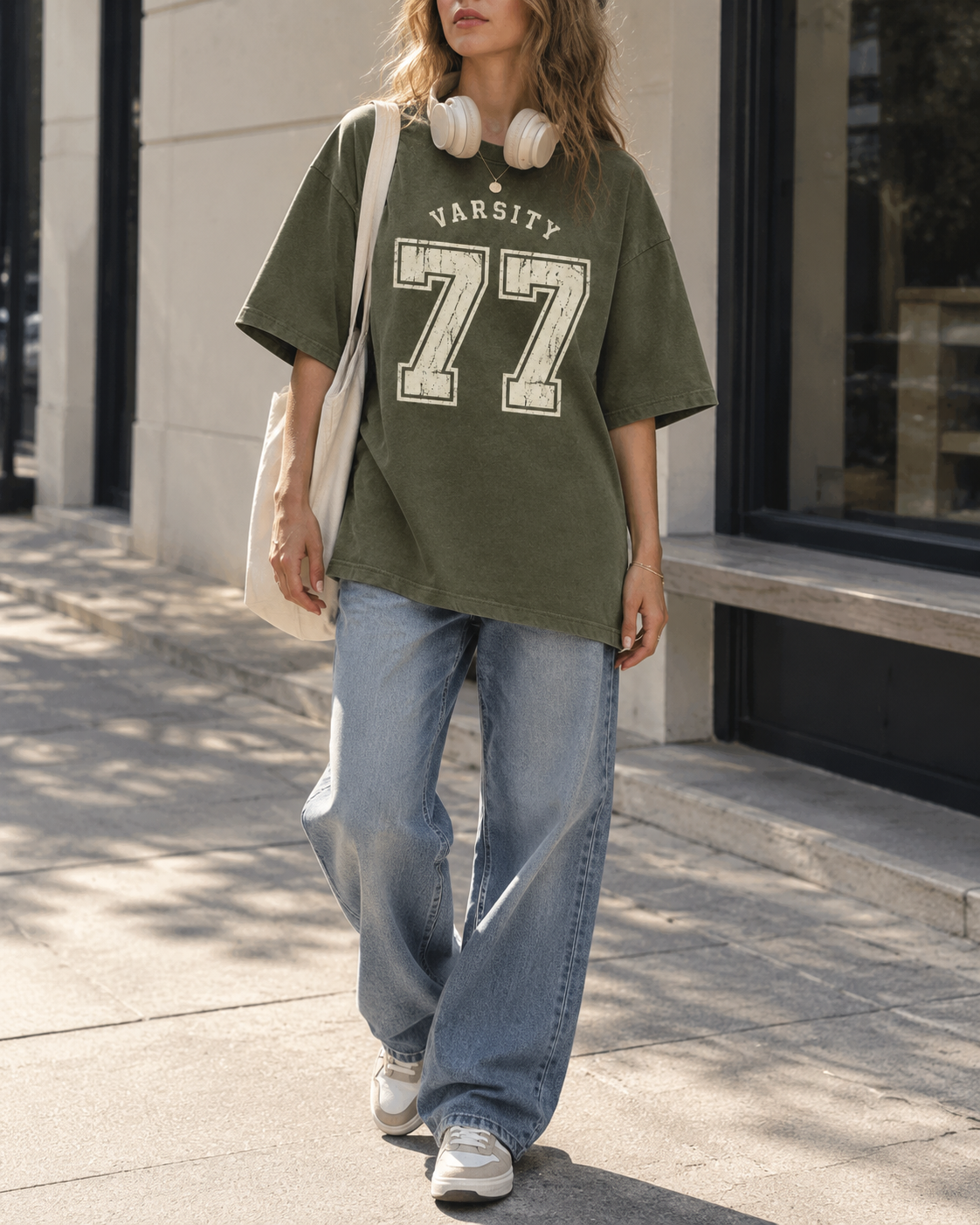 Varsity 77 Graphic Oversized Tee