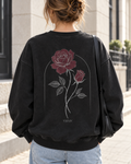 Midnight Rose Botanical Graphic Oversized Sweatshirt