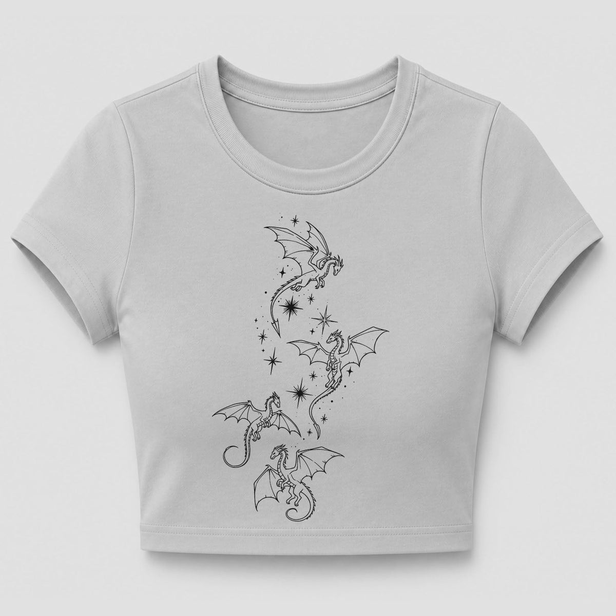 Flight of Dragons Cropped Baby Tee