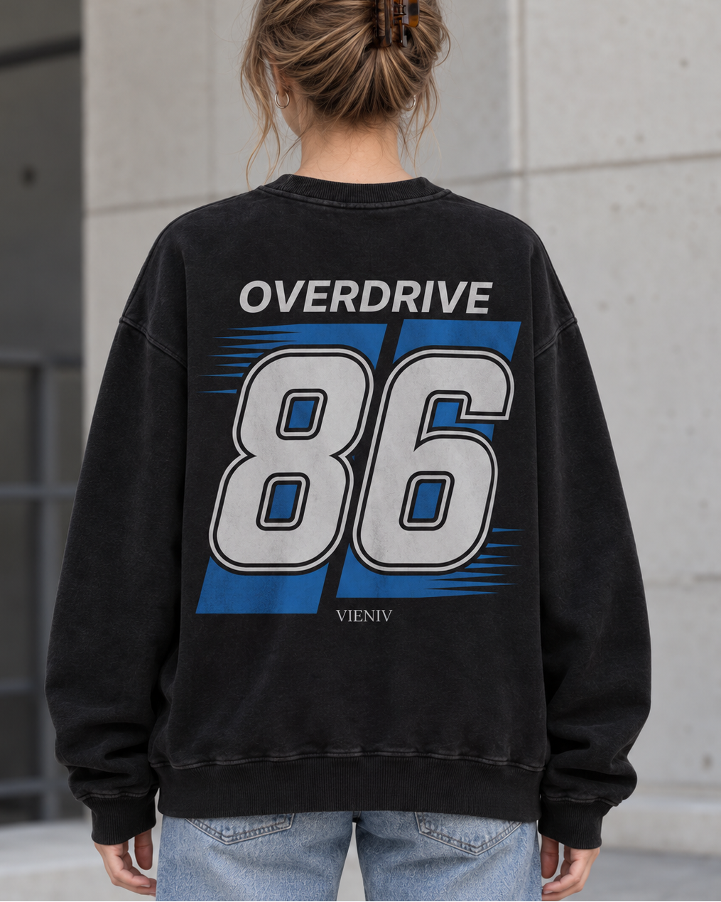 Overdrive 86 Racing Graphic Oversized Sweatshirt