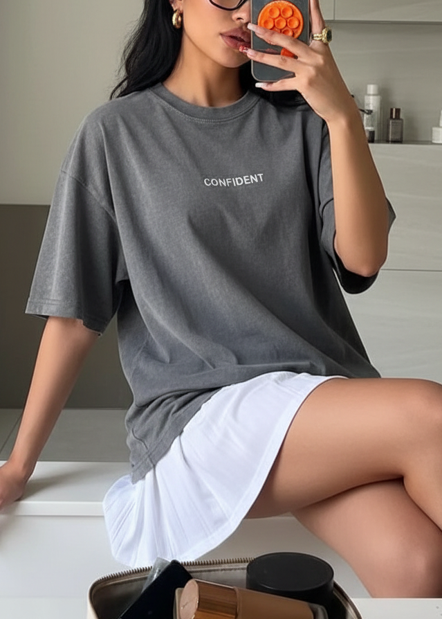 Grey Confident Tee