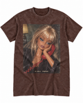Brown Washed Doll On Hold Forever Graphic Tee