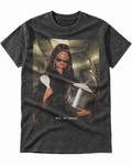 DarkGrey Washed Doll Rice Not Advice Graphic Tee