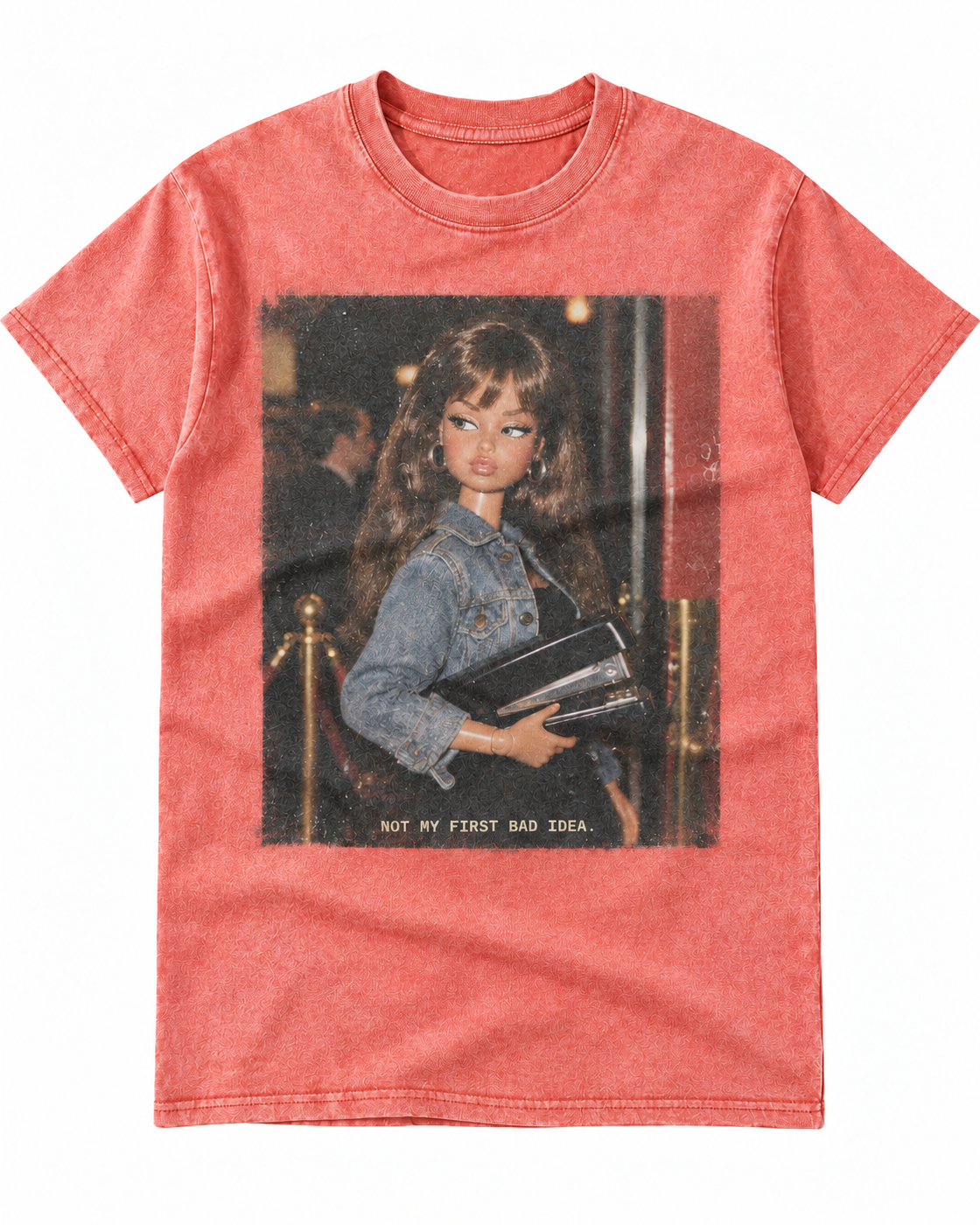 Red Washed Doll Not My First Bad Idea Graphic Tee