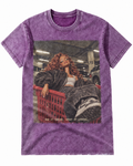 Purple Washed Doll Bad At Caring Great At Leaving Graphic Tee
