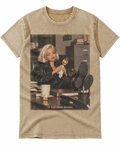 Khaki Washed Doll Too Busy Doing Nothing Graphic Tee