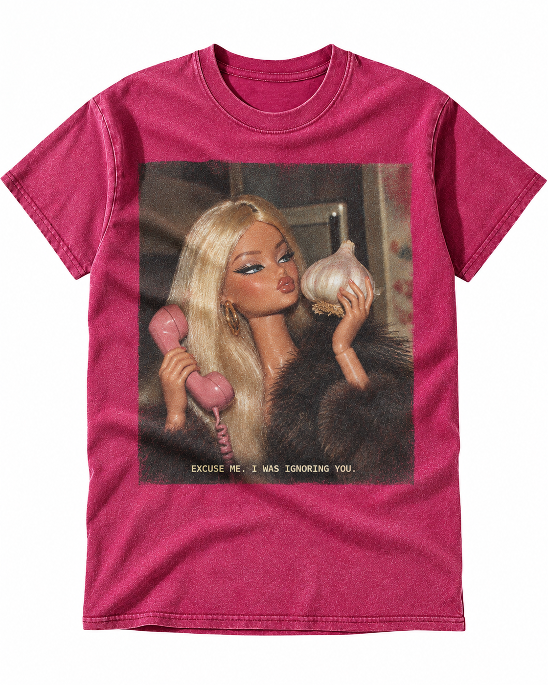 Pink Washed Doll Graphic Tee