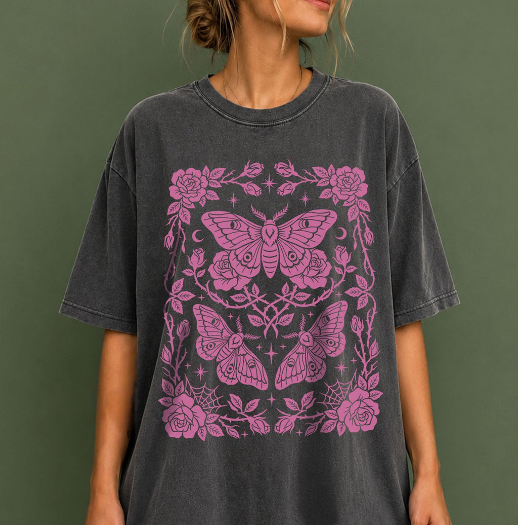Pink Moth Oversized T-Shirt