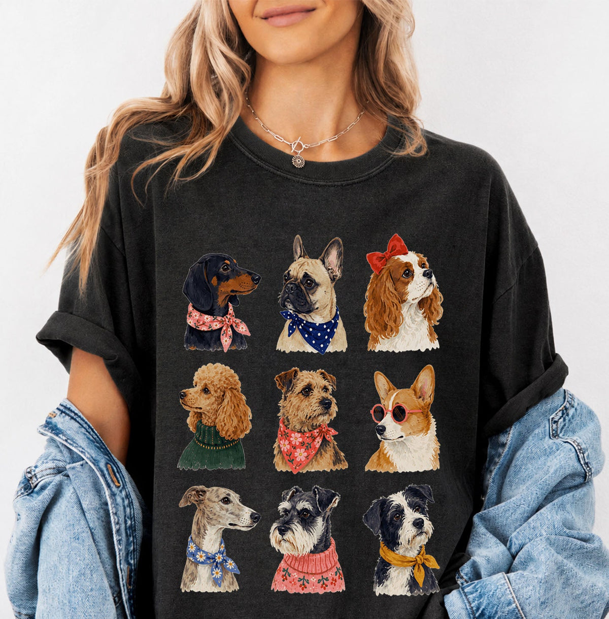 Preppy Dogs Oversized T-Shirt