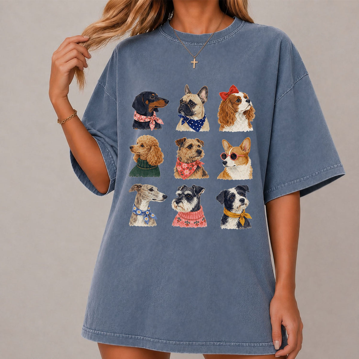 Preppy Dogs Oversized T-Shirt