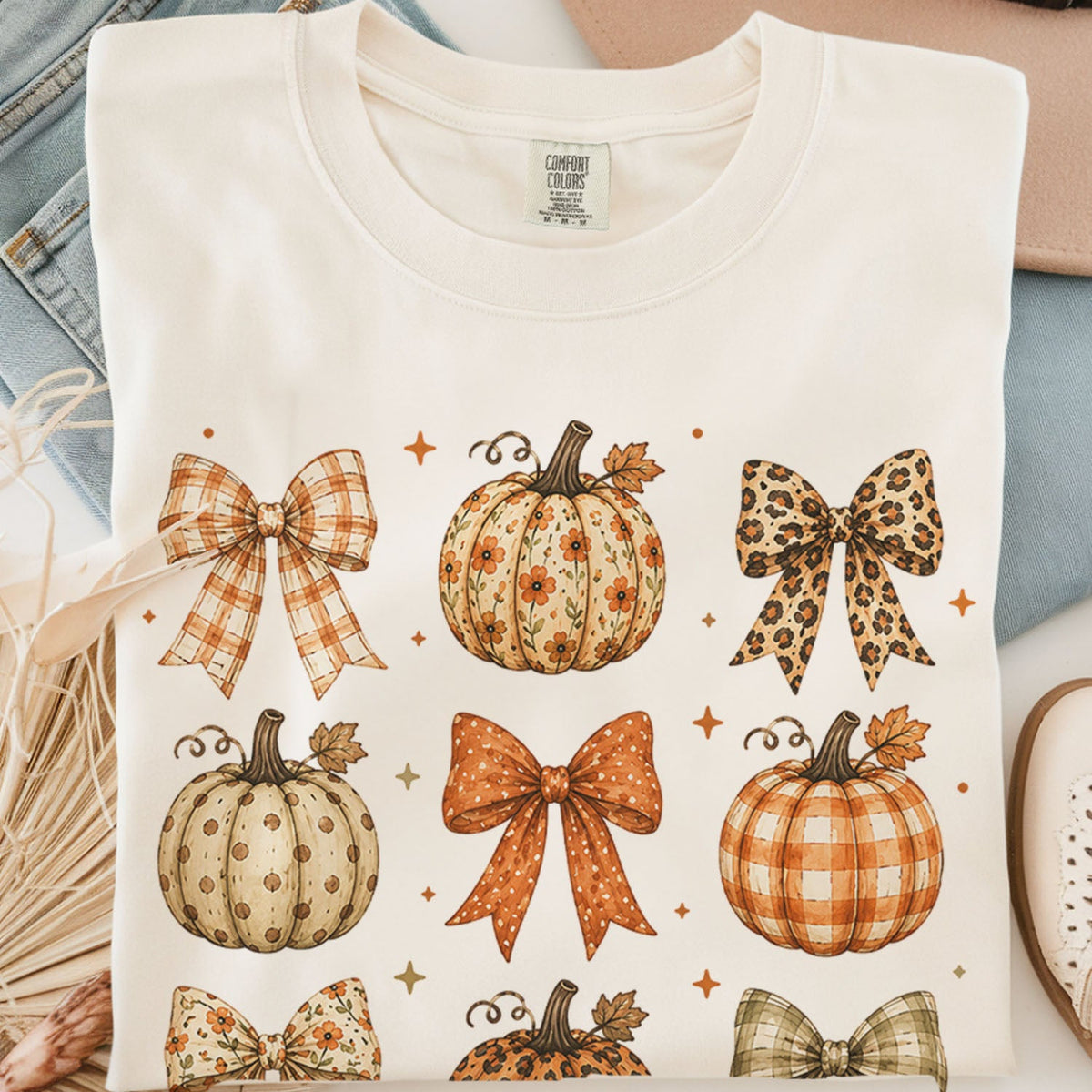 Coquette Pumpkin Harvest Oversized T-Shirt