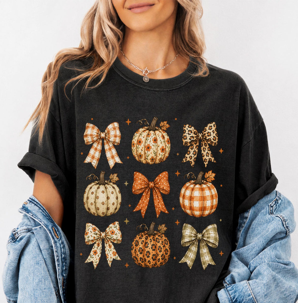 Coquette Pumpkin Harvest Oversized T-Shirt