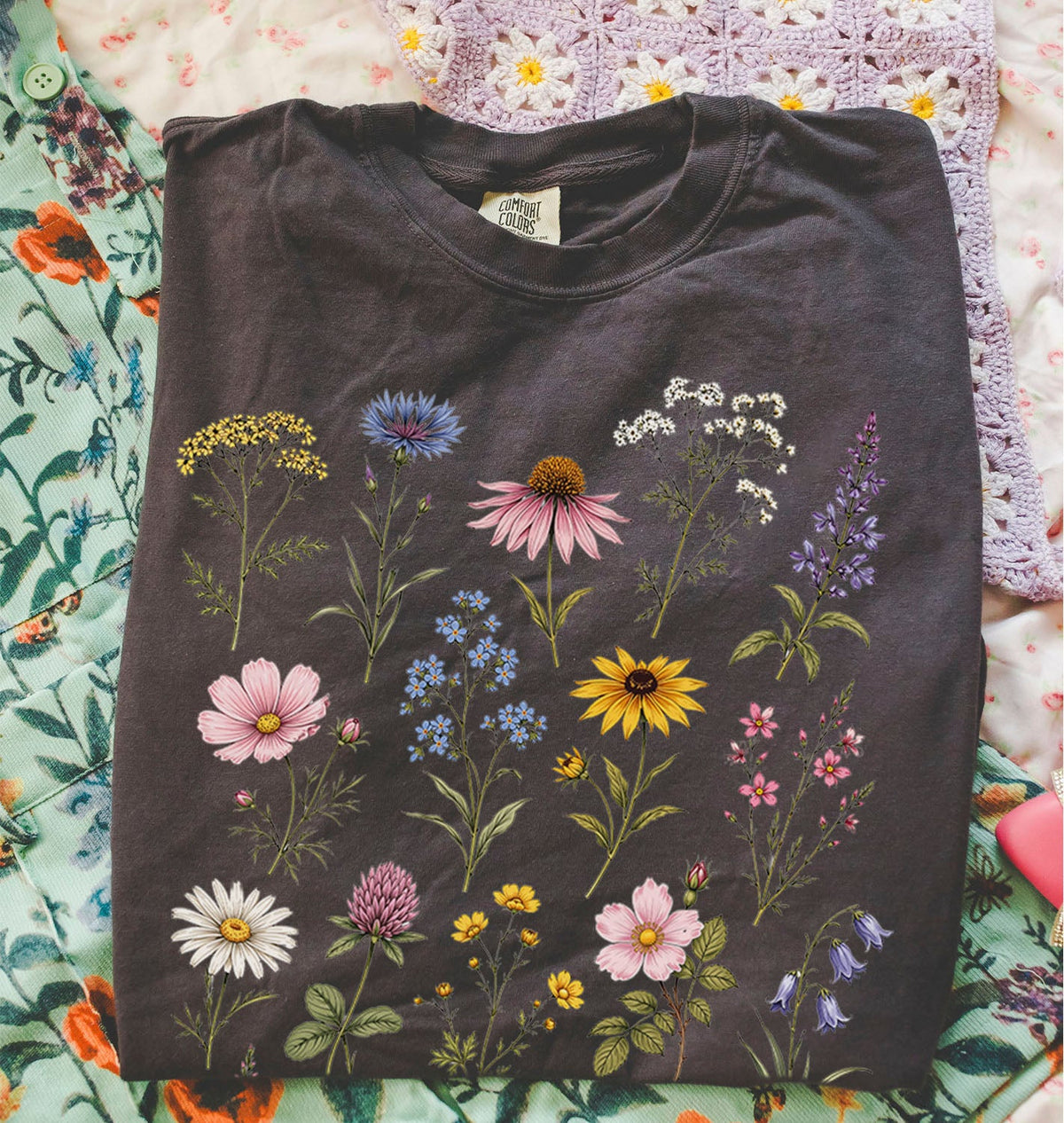Meadow Blooms Wildflower Oversized T-Shirt