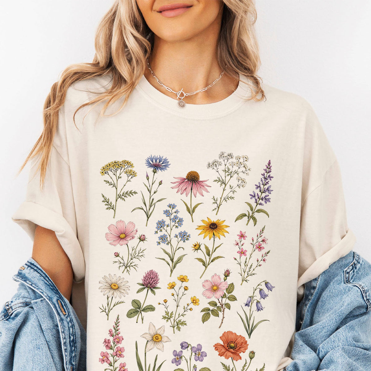 Meadow Blooms Wildflower Oversized T-Shirt