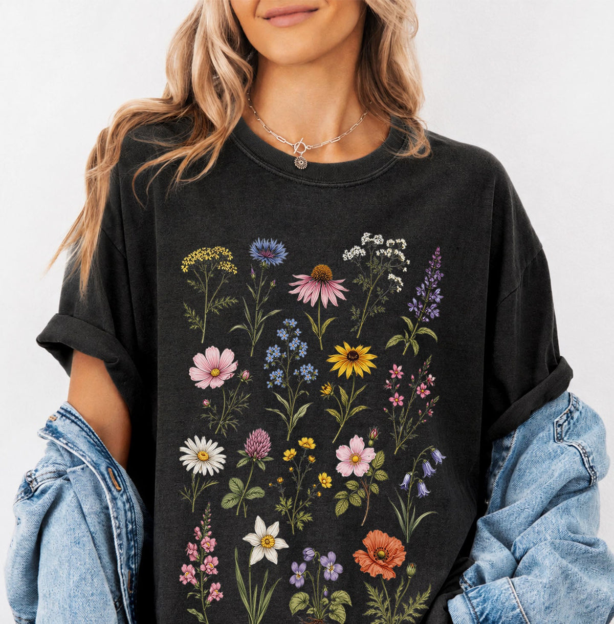 Meadow Blooms Wildflower Oversized T-Shirt