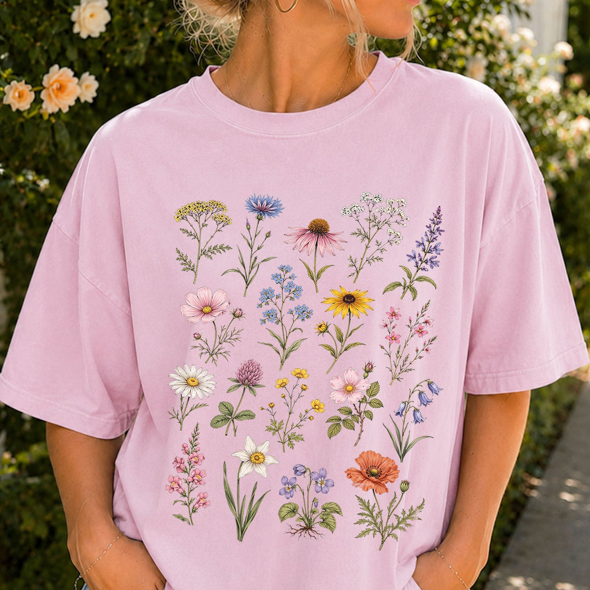 Meadow Blooms Wildflower Oversized T-Shirt