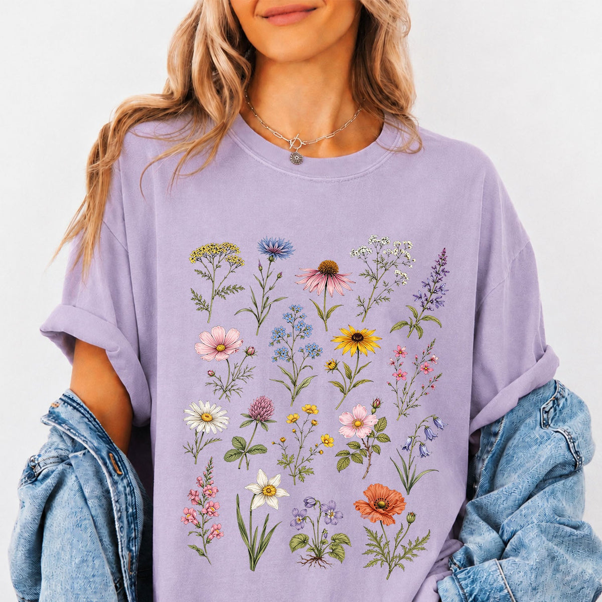 Meadow Blooms Wildflower Oversized T-Shirt