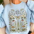 Whimsical Moth Wildflower Sweatshirt