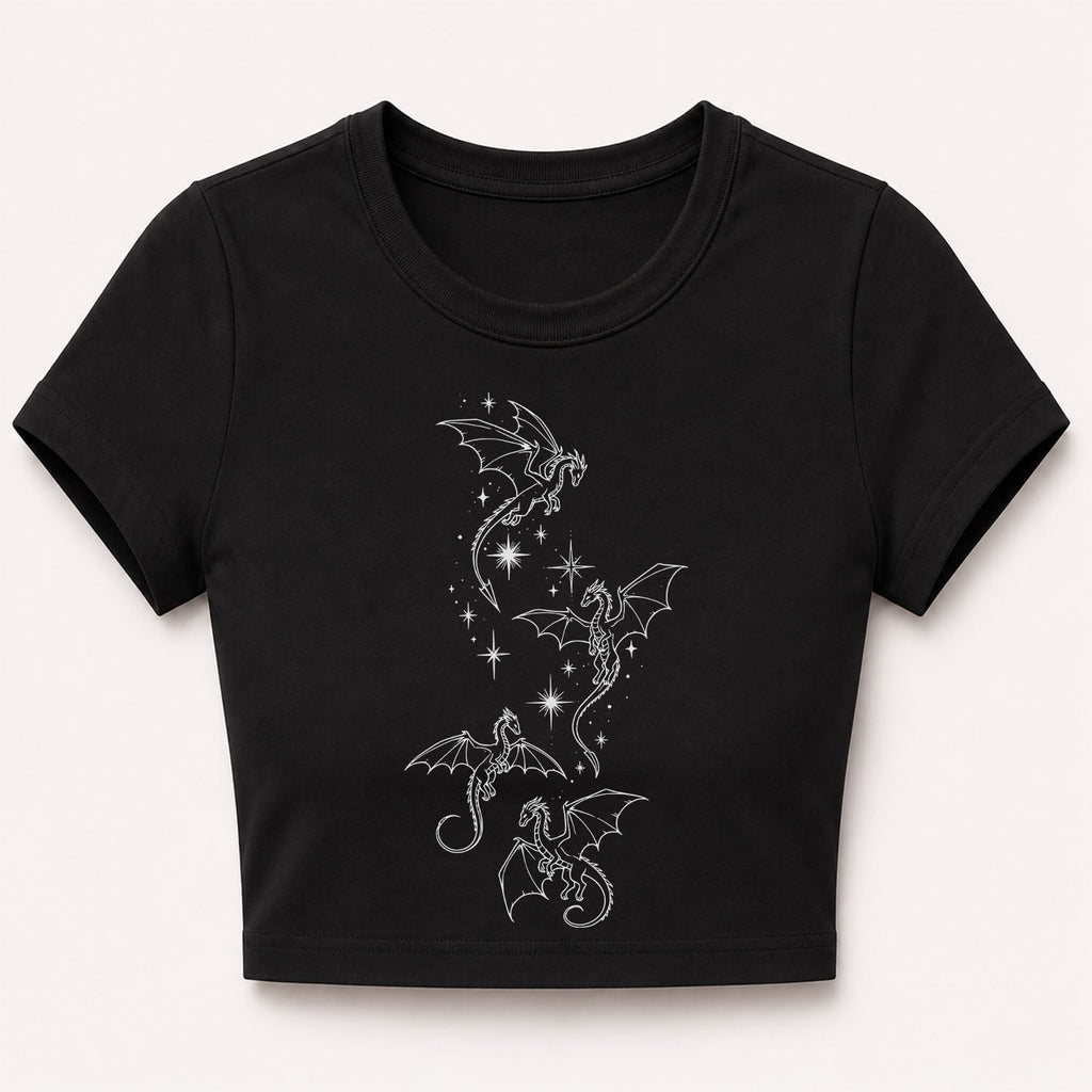 Flight of Dragons Cropped Baby Tee